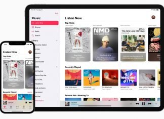 Interfaz de Apple Music